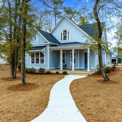 The Edisto Home Plan by Vahue Homes in the New Home Community of River Bluffs in Wilmington, NC, Semi Custom Home in Coastal Carolina
